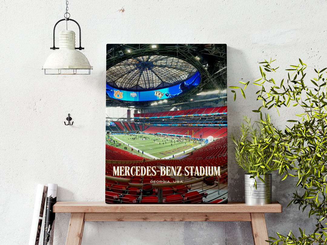 Mercedes-Benz Stadium Football Wall Art