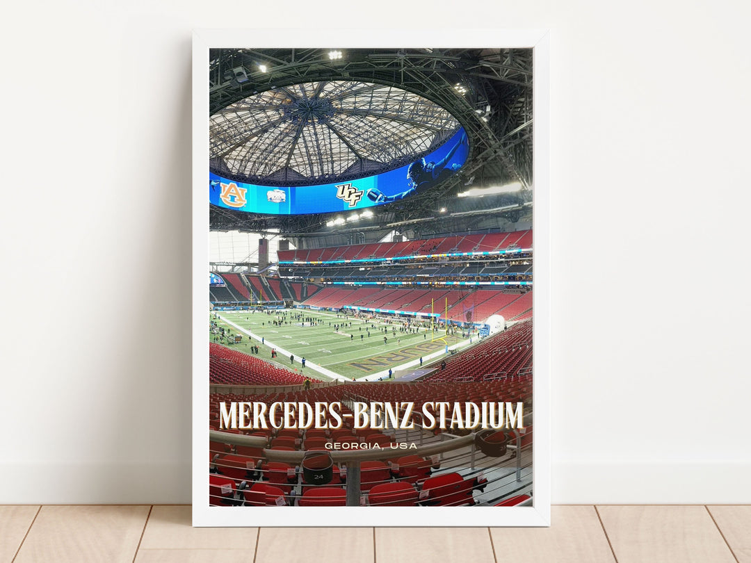 Mercedes-Benz Stadium Football Wall Art