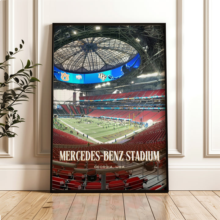 Mercedes-Benz Stadium Football Wall Art