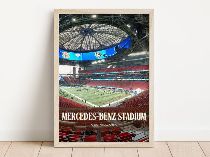 Mercedes-Benz Stadium Football Wall Art