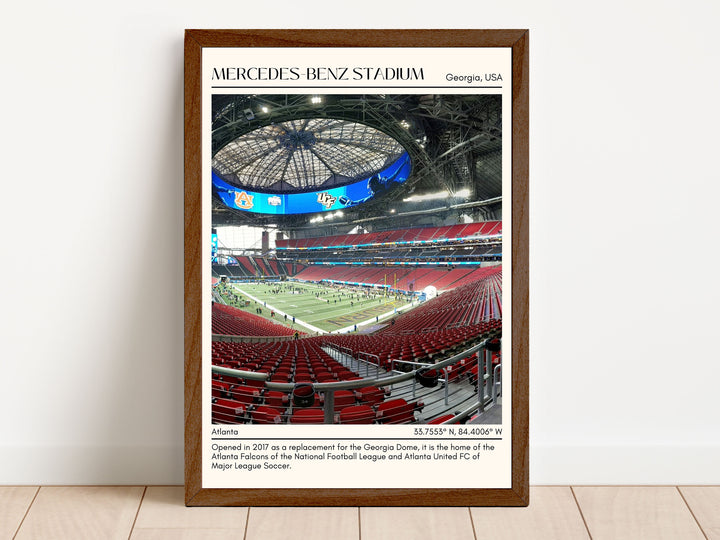 Mercedes-Benz Stadium Football Minimal Wall Art