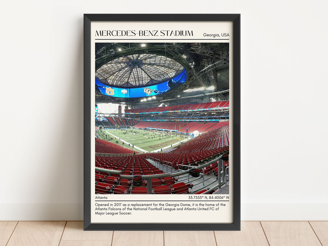 Mercedes-Benz Stadium Football Minimal Wall Art