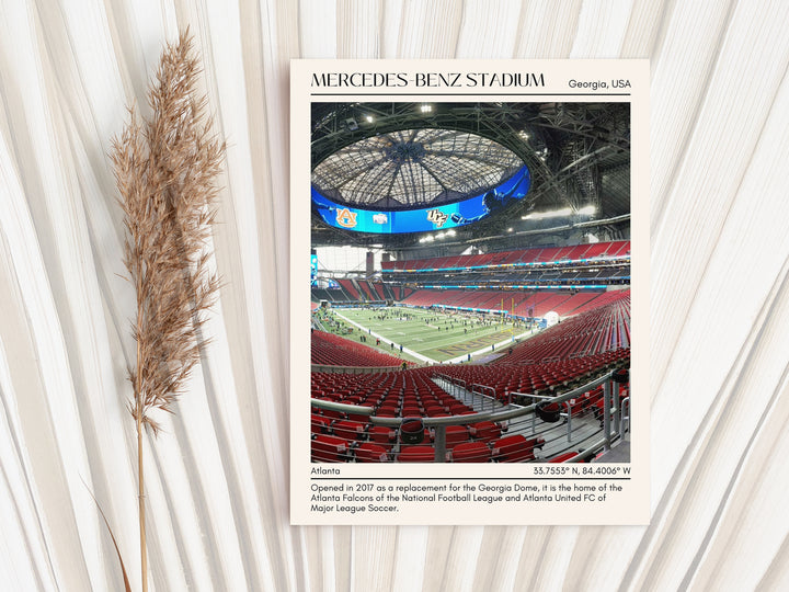 Mercedes-Benz Stadium Football Minimal Wall Art