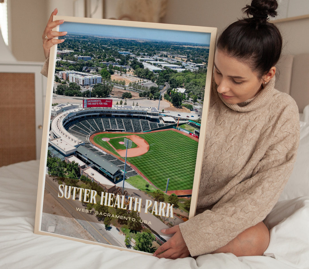 Sutter Health Park Stadium Baseball Wall Art