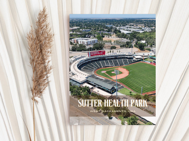 Sutter Health Park Stadium Baseball Wall Art