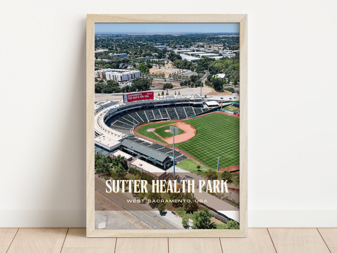 Sutter Health Park Stadium Baseball Wall Art