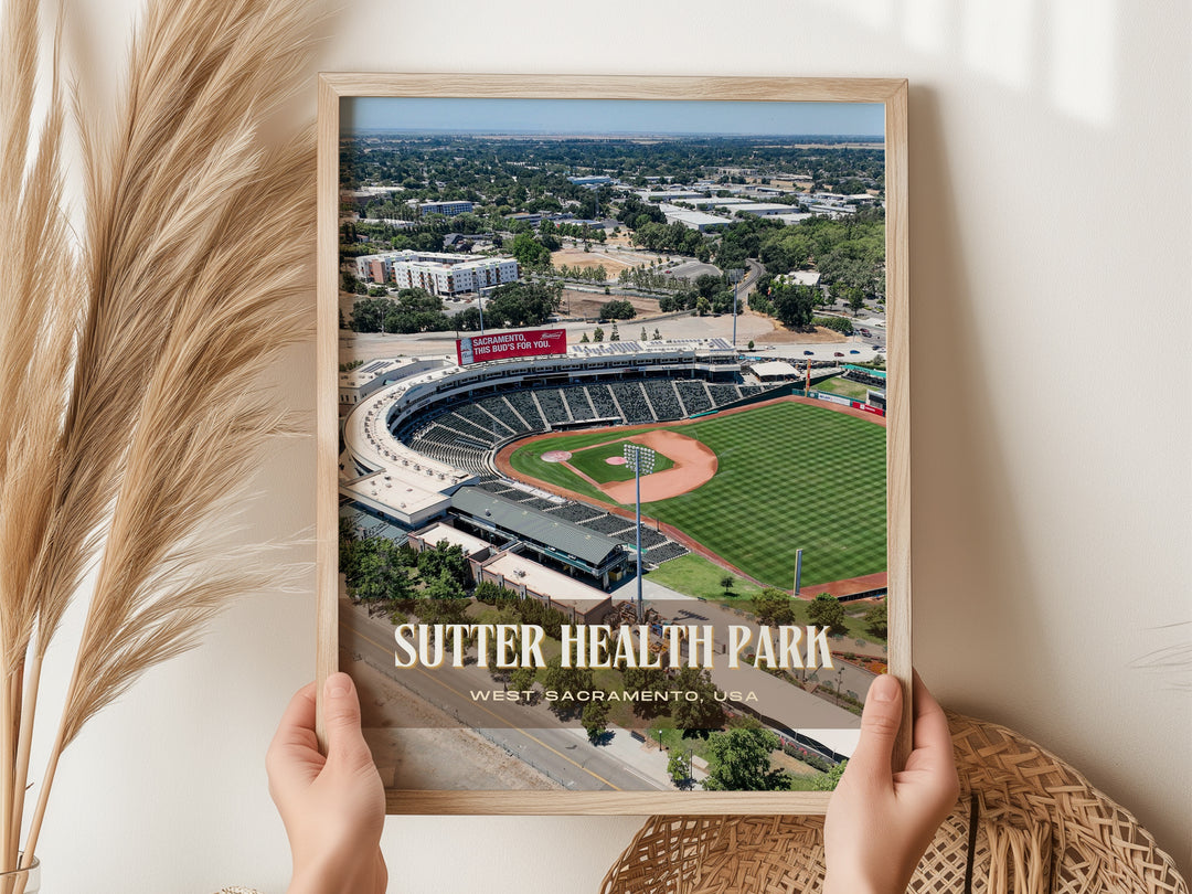 Sutter Health Park Stadium Baseball Wall Art