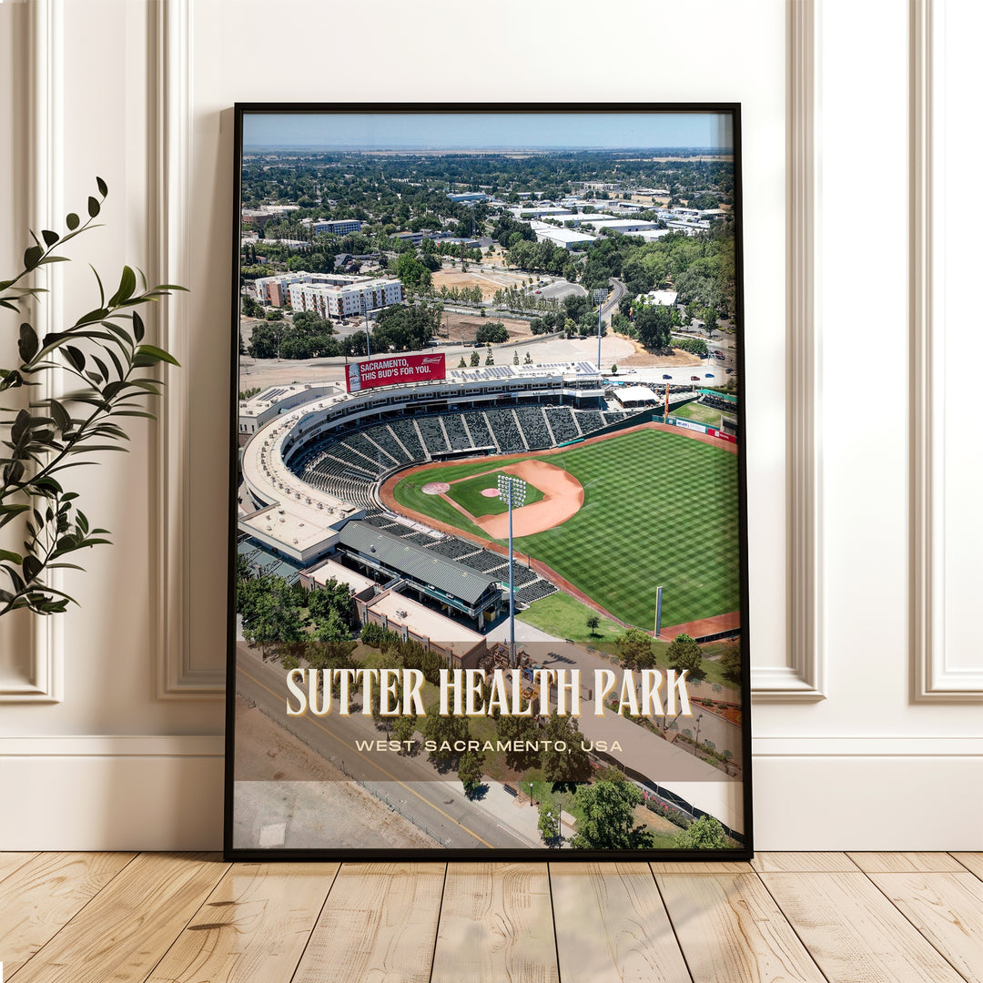 Sutter Health Park Stadium Baseball Wall Art