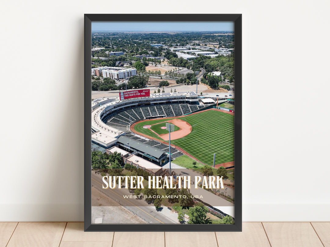 Sutter Health Park Stadium Baseball Wall Art