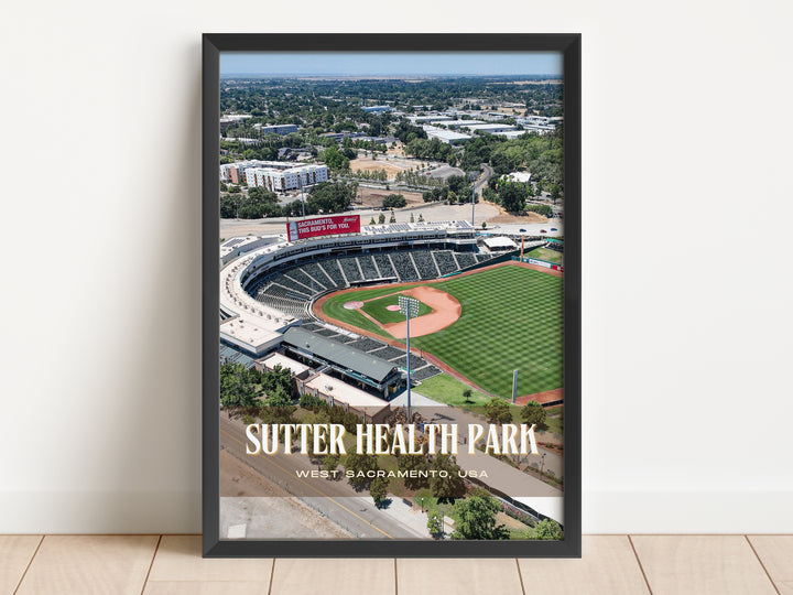 Sutter Health Park Stadium Baseball Wall Art