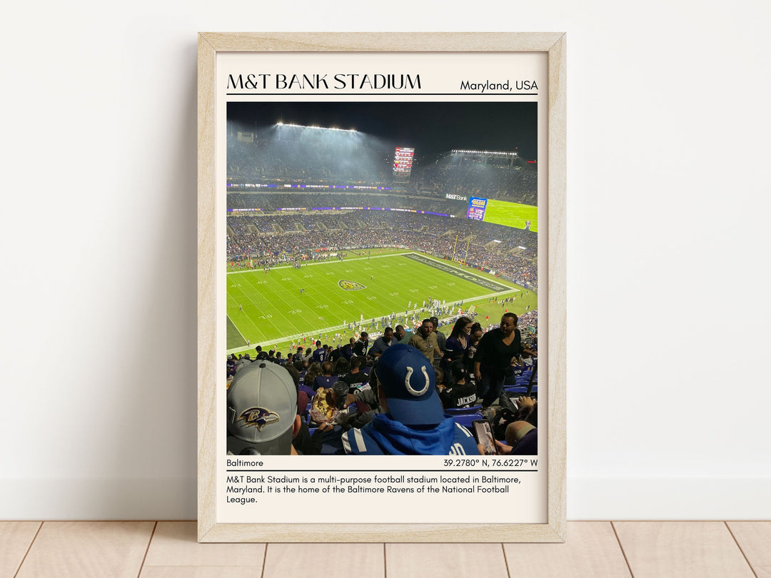 M&T Bank Stadium Football Minimal Wall Art