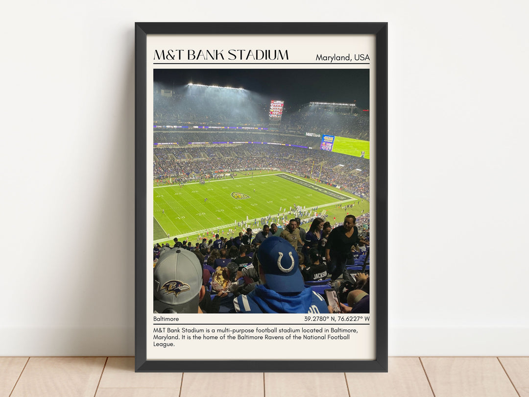 M&T Bank Stadium Football Minimal Wall Art