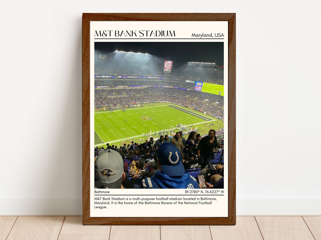 M&T Bank Stadium Football Minimal Wall Art