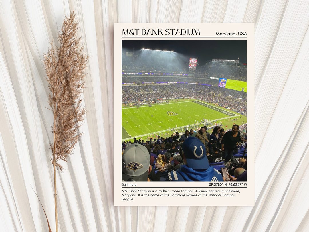 M&T Bank Stadium Football Minimal Wall Art