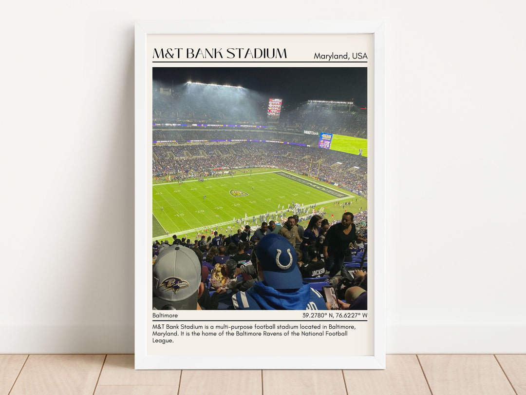 M&T Bank Stadium Football Minimal Wall Art