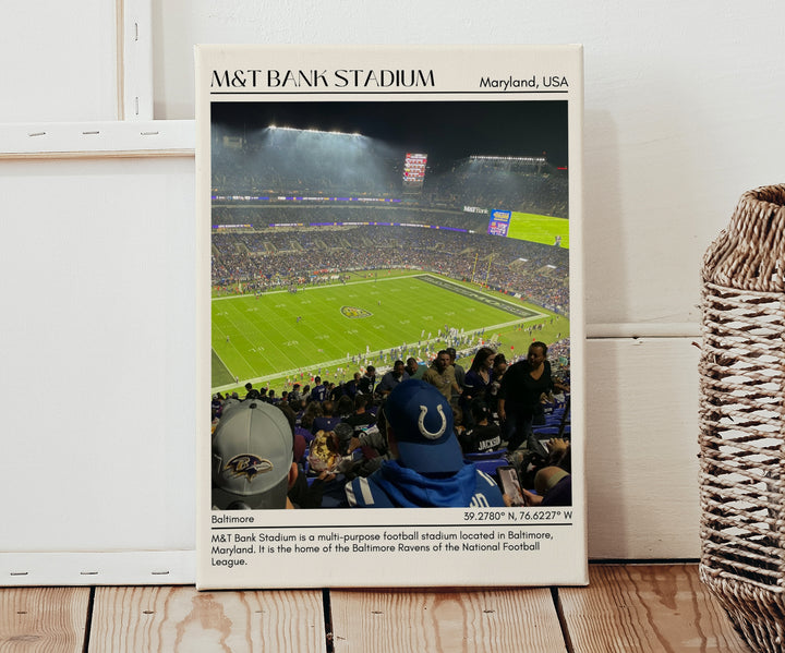 M&T Bank Stadium Football Minimal Wall Art