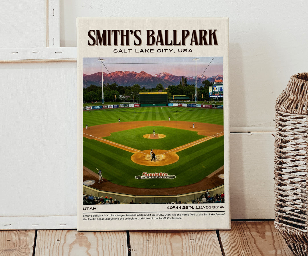 Smith's Ballpark Stadium Baseball Retro Wall Art