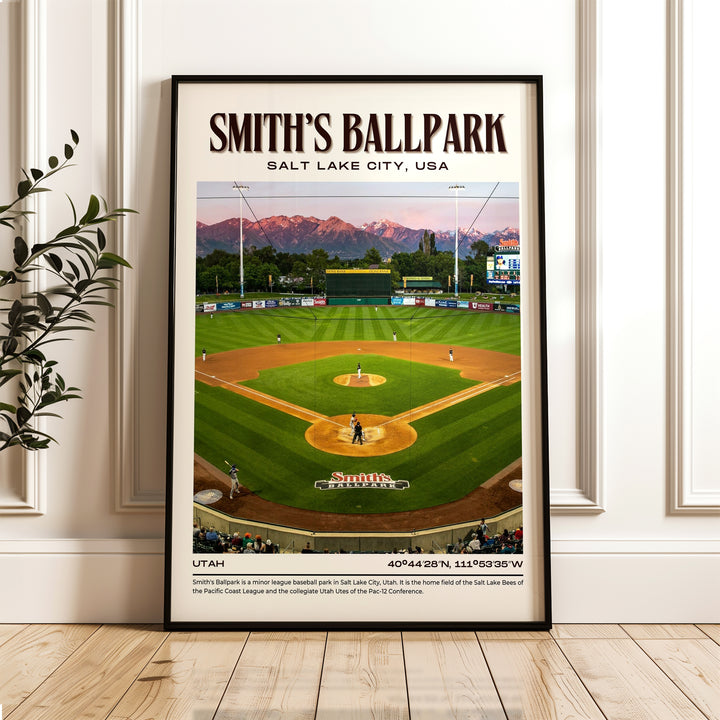 Smith's Ballpark Stadium Baseball Retro Wall Art