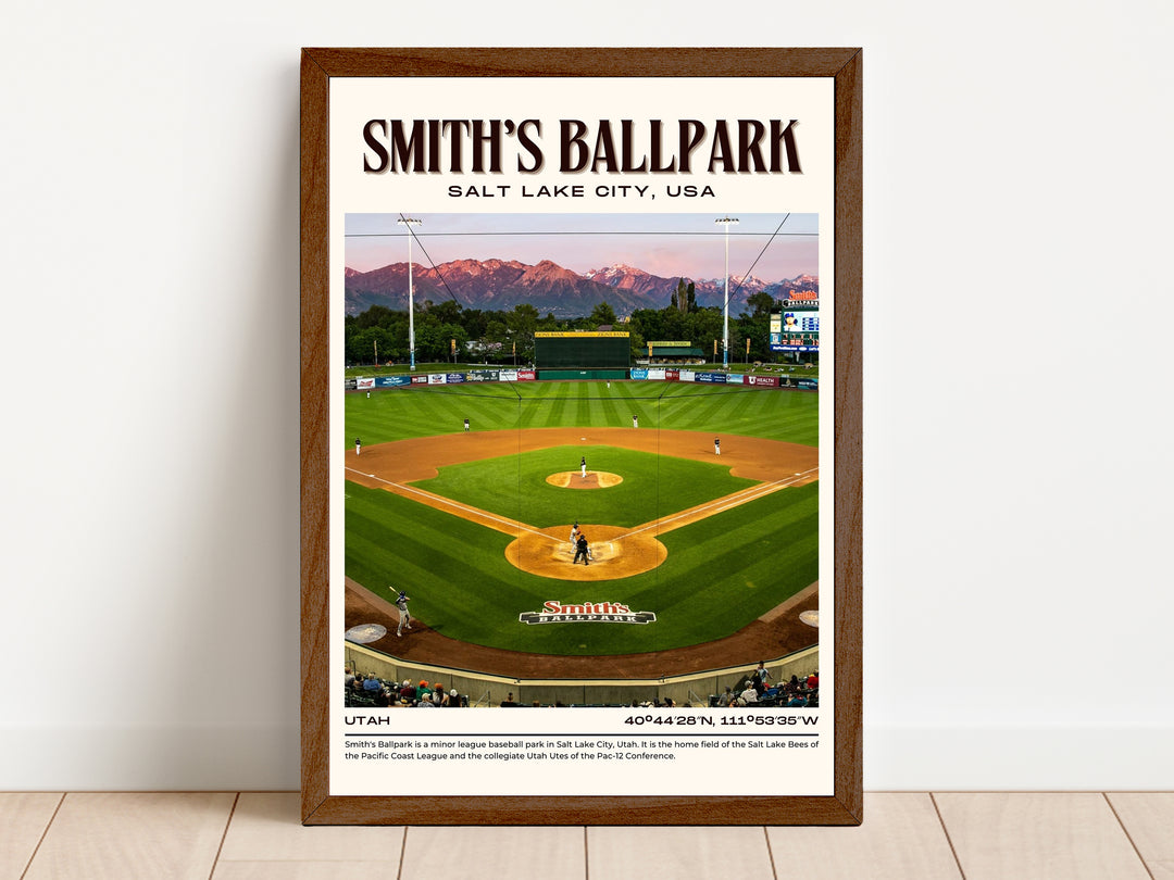 Smith's Ballpark Stadium Baseball Retro Wall Art