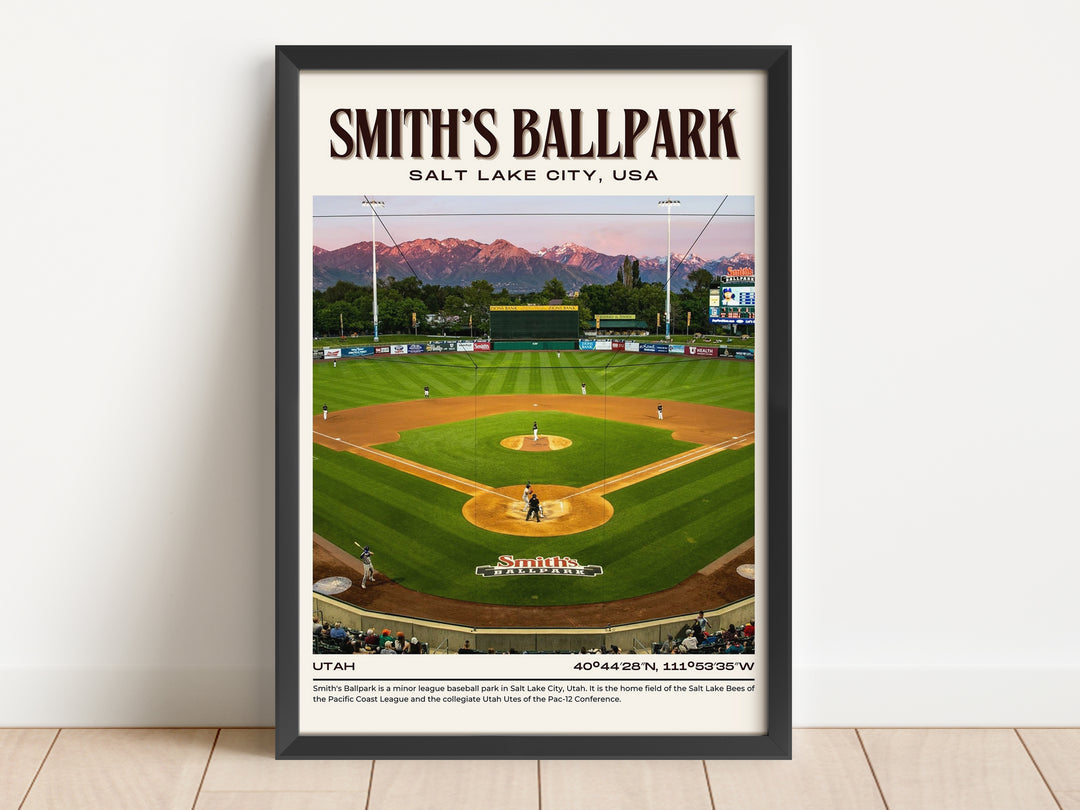 Smith's Ballpark Stadium Baseball Retro Wall Art