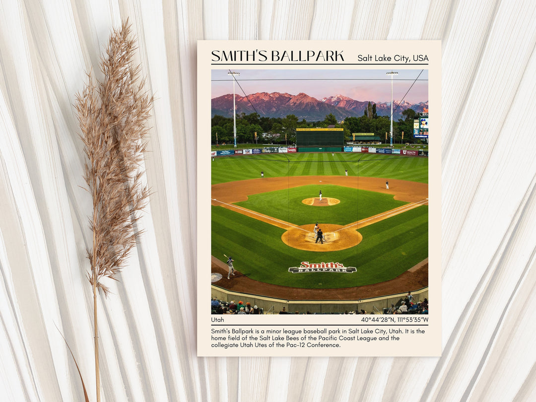 Smith's Ballpark Stadium Baseball Minimal Wall Art