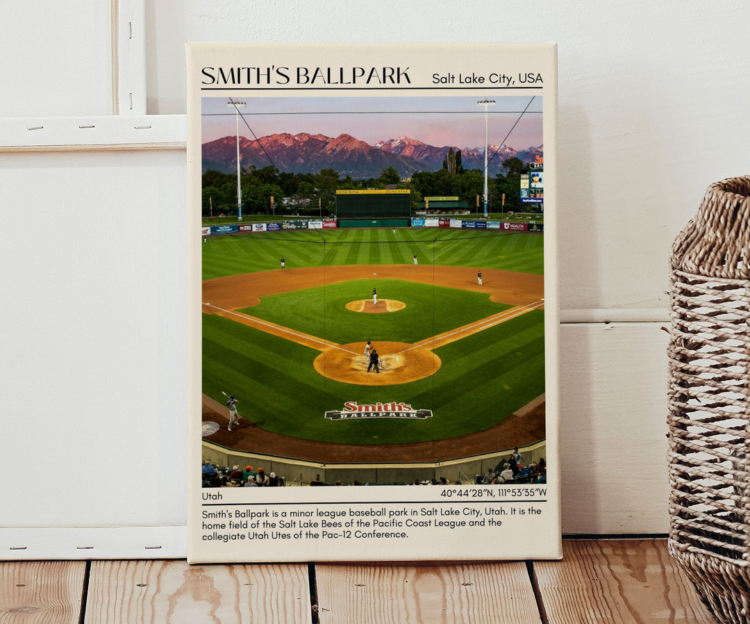 Smith's Ballpark Stadium Baseball Minimal Wall Art