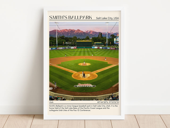 Smith's Ballpark Stadium Baseball Minimal Wall Art