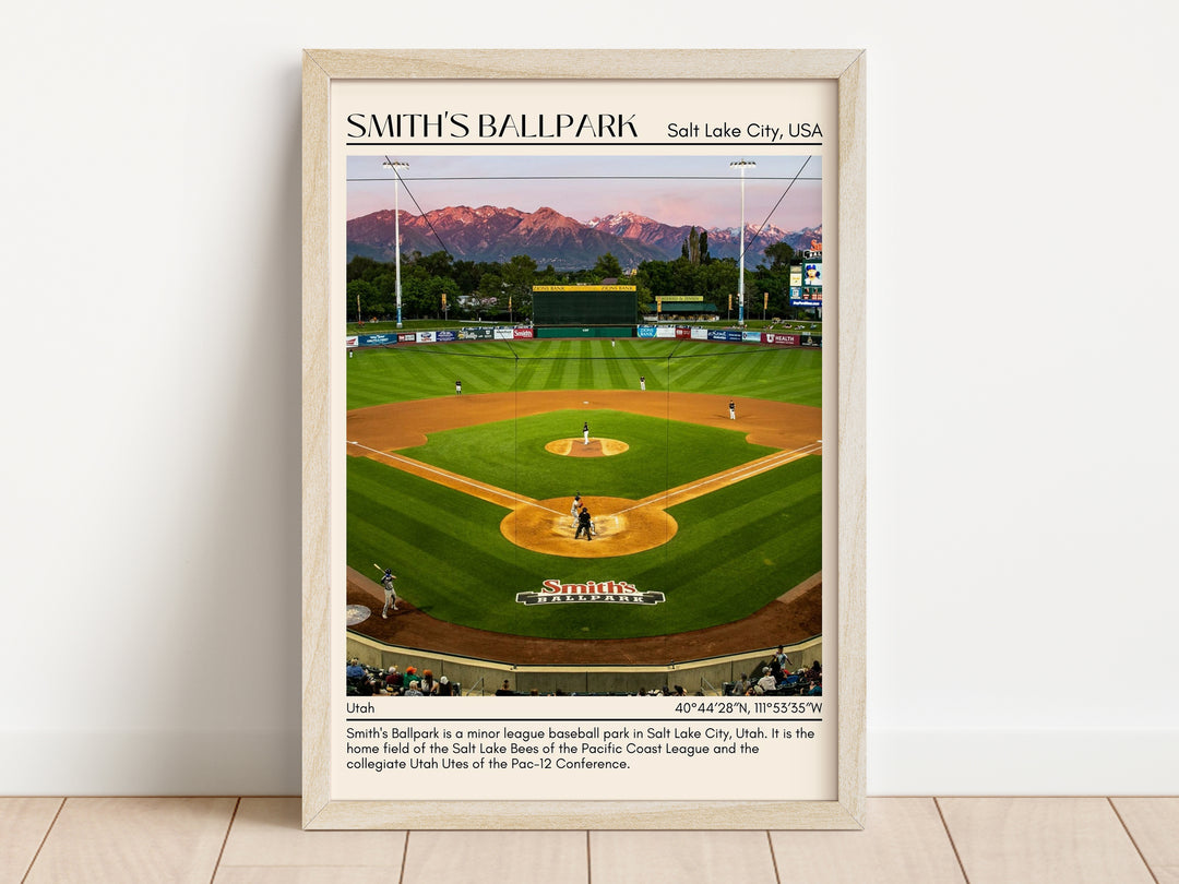 Smith's Ballpark Stadium Baseball Minimal Wall Art