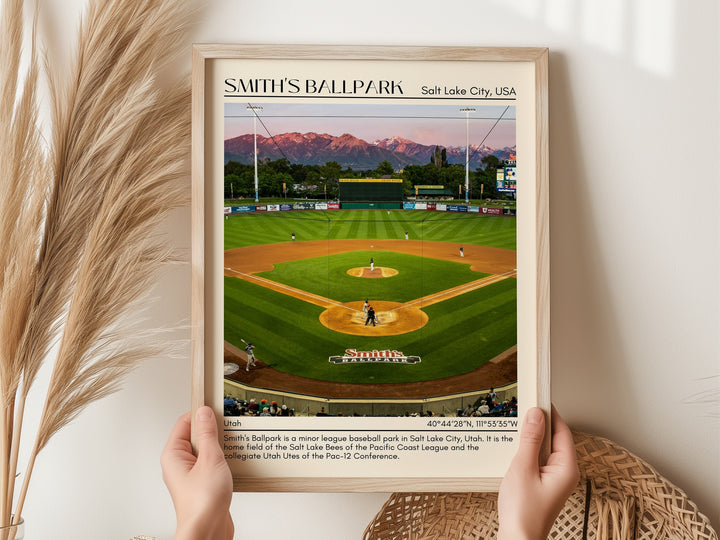 Smith's Ballpark Stadium Baseball Minimal Wall Art