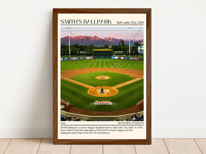 Smith's Ballpark Stadium Baseball Minimal Wall Art