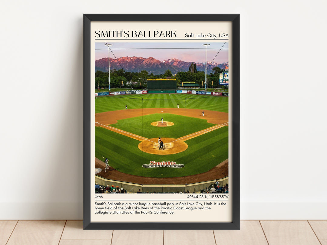 Smith's Ballpark Stadium Baseball Minimal Wall Art