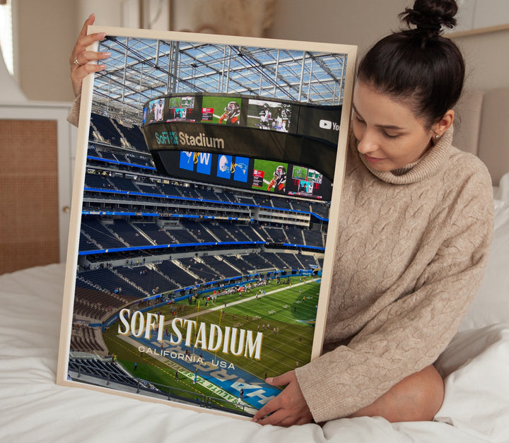 SoFi Stadium Football Wall Art