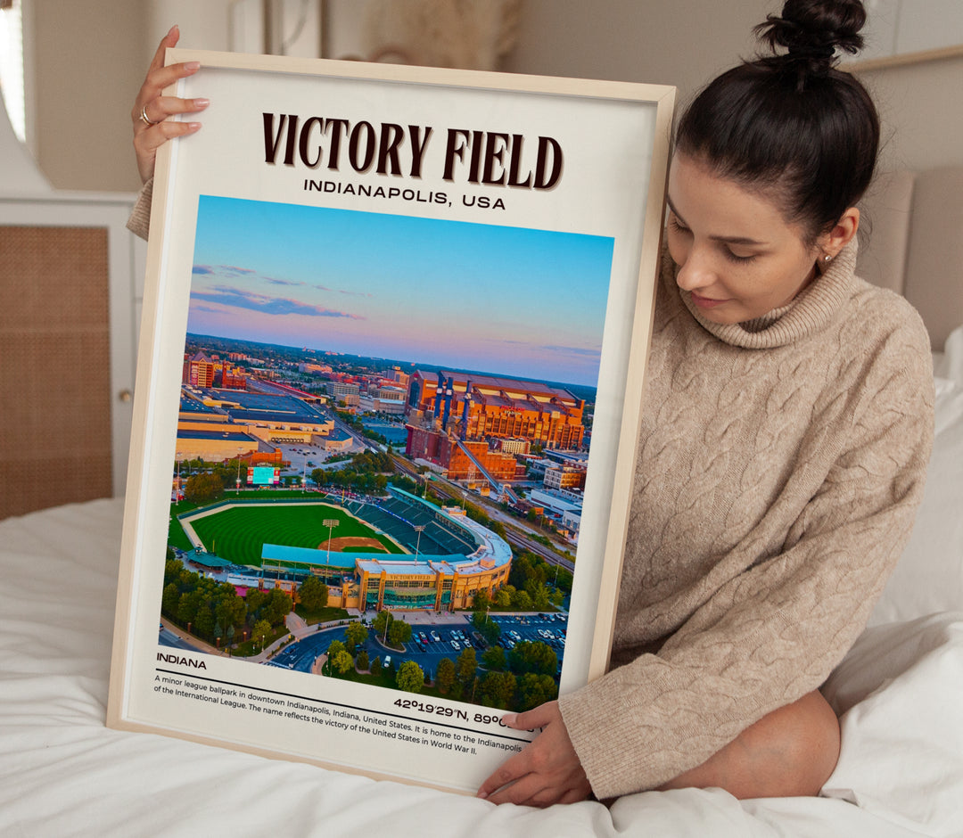 Victory Field Stadium Baseball Retro Wall Art