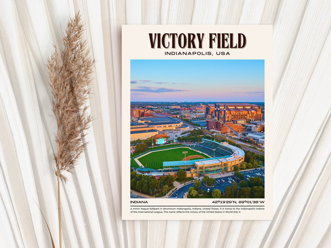 Victory Field Stadium Baseball Retro Wall Art