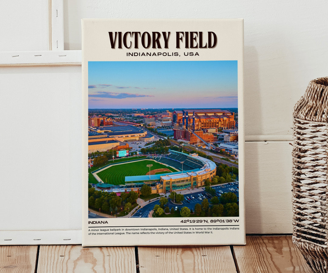 Victory Field Stadium Baseball Retro Wall Art