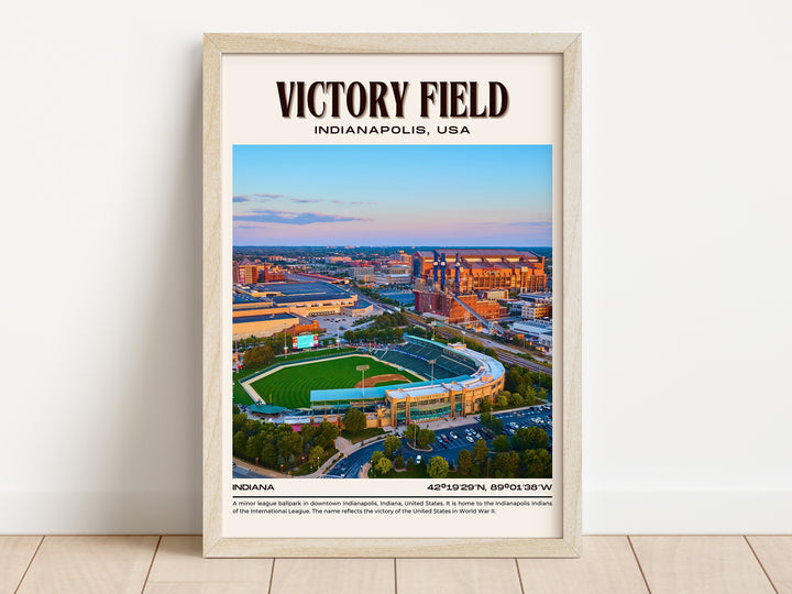 Victory Field Stadium Baseball Retro Wall Art