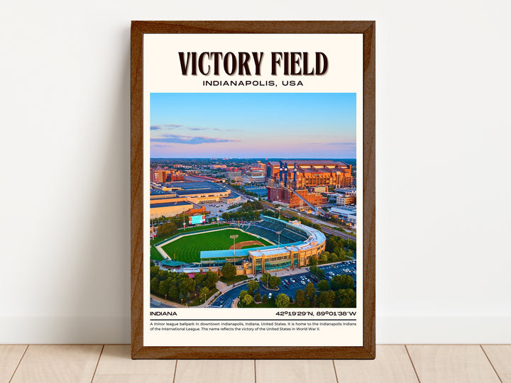 Victory Field Stadium Baseball Retro Wall Art