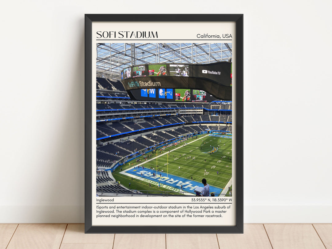 SoFi Stadium Football Minimal Wall Art