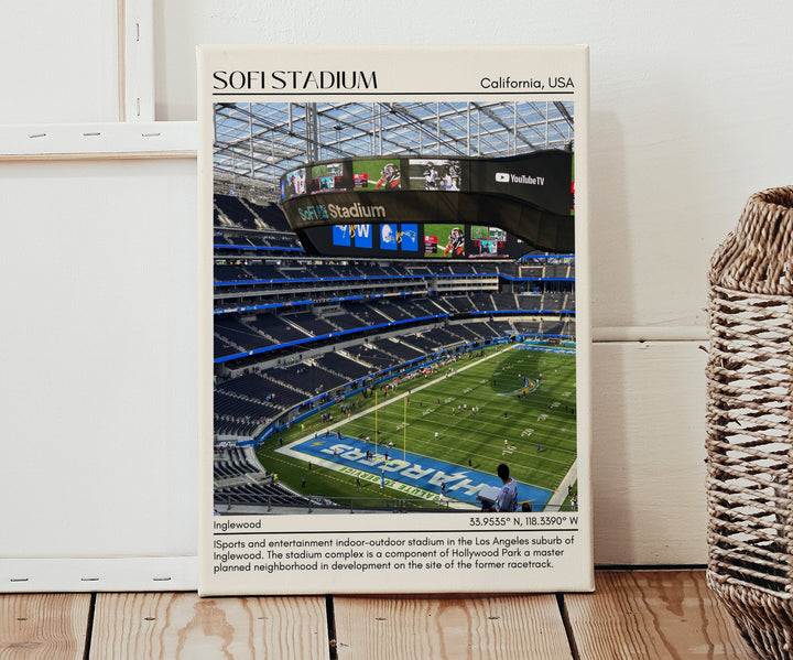 SoFi Stadium Football Minimal Wall Art