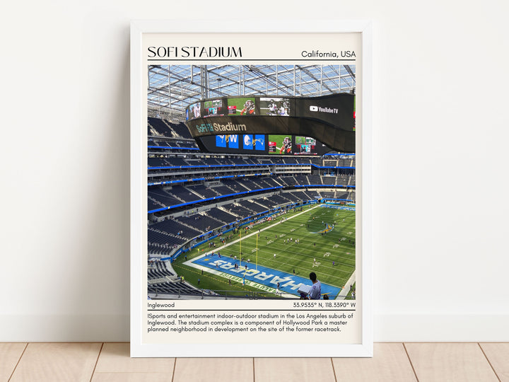 SoFi Stadium Football Minimal Wall Art