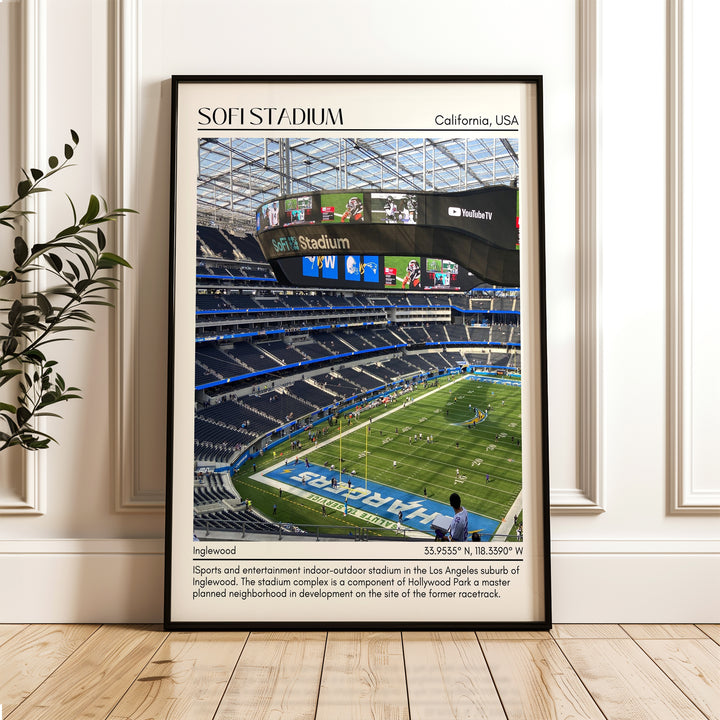 SoFi Stadium Football Minimal Wall Art