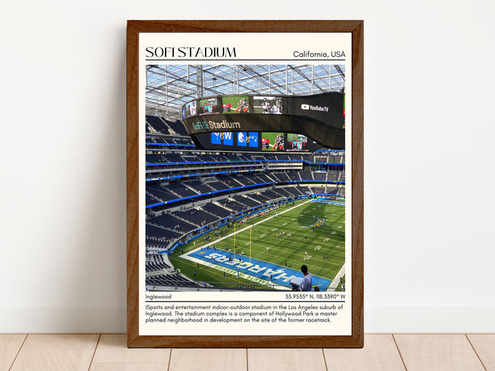 SoFi Stadium Football Minimal Wall Art