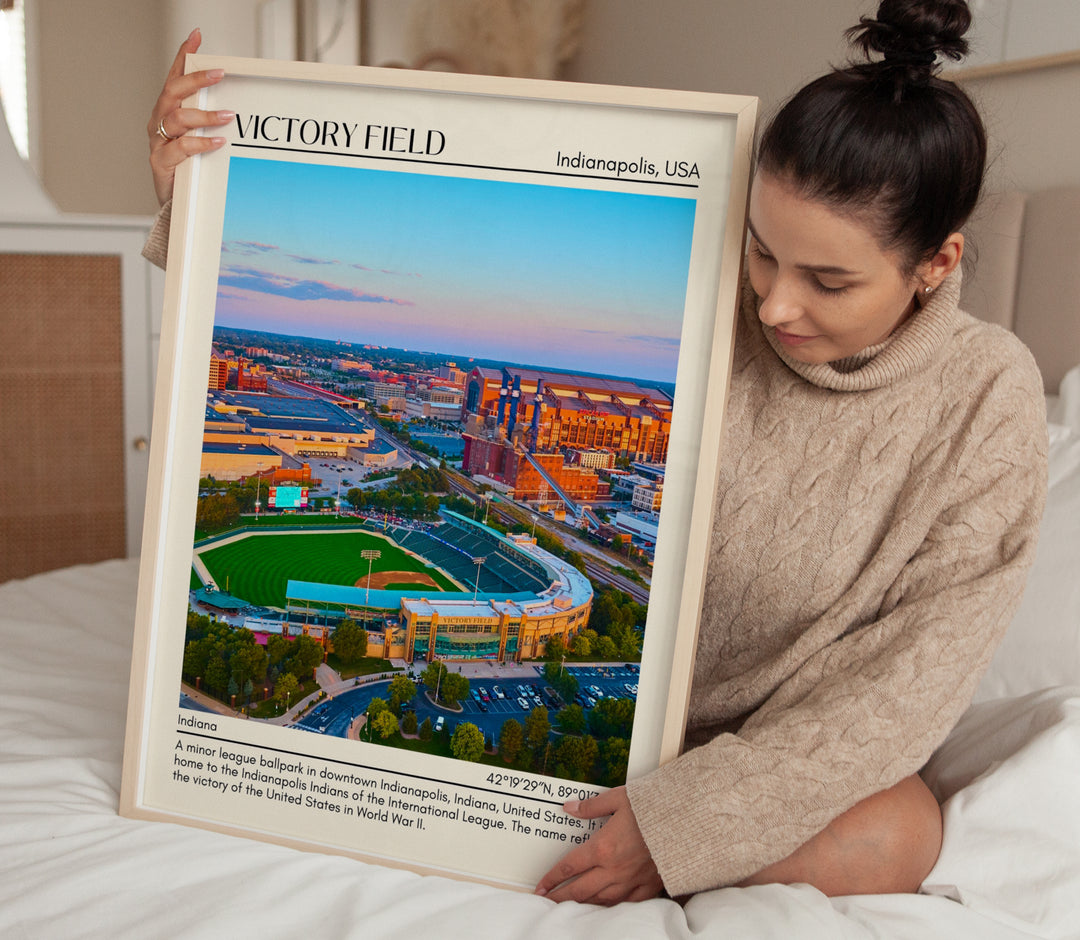 Victory Field Stadium Baseball Minimal Wall Art