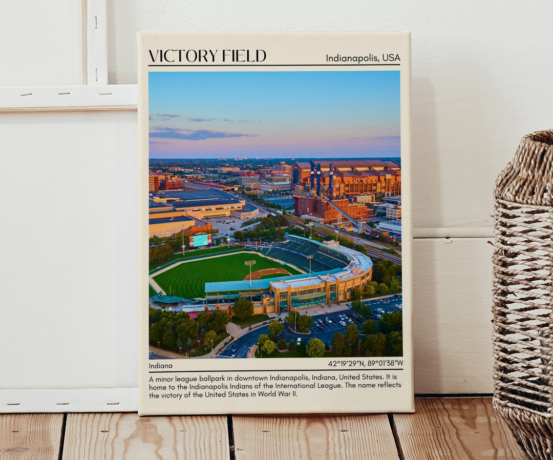 Victory Field Stadium Baseball Minimal Wall Art