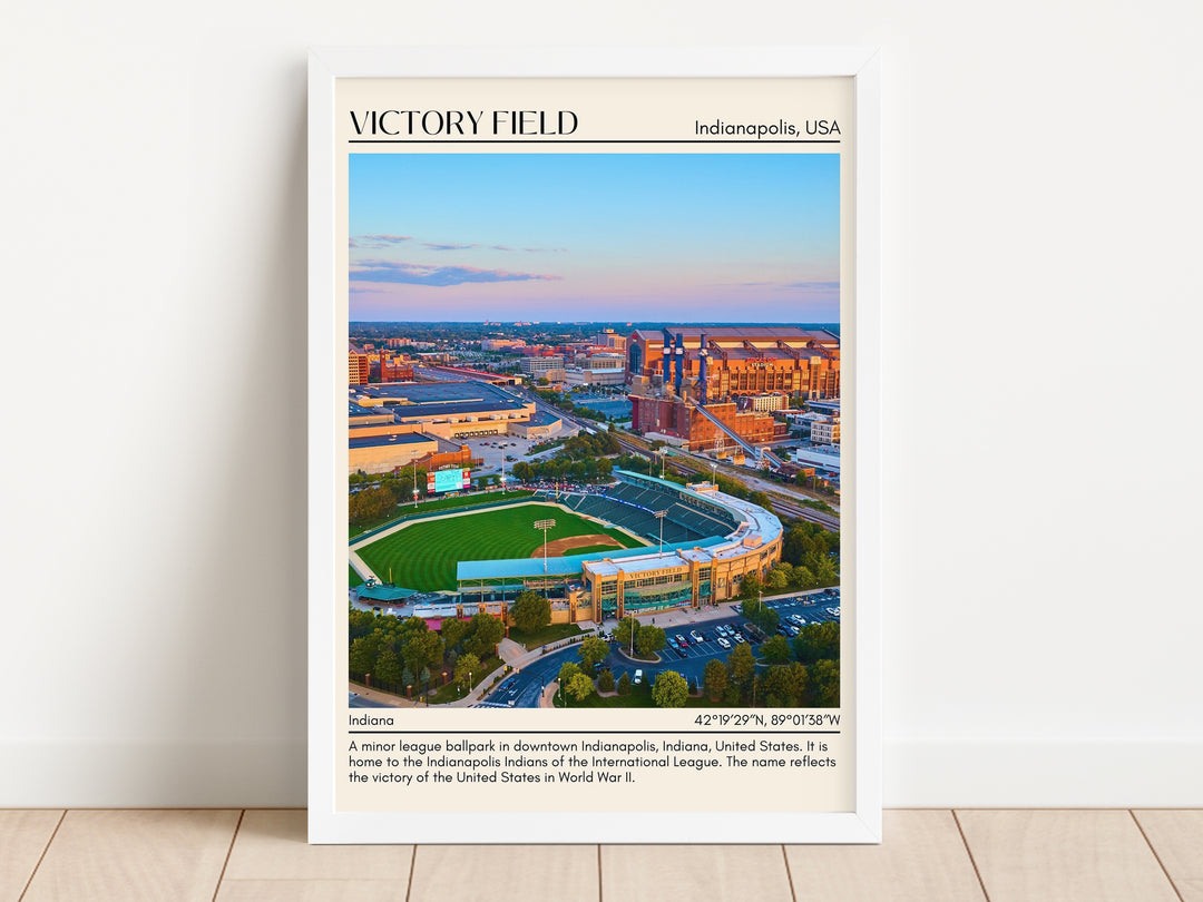 Victory Field Stadium Baseball Minimal Wall Art