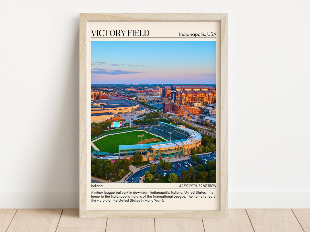 Victory Field Stadium Baseball Minimal Wall Art