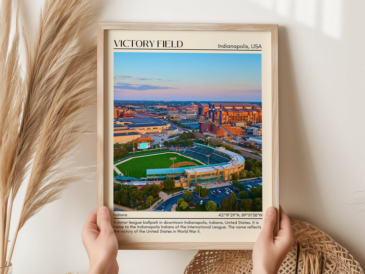 Victory Field Stadium Baseball Minimal Wall Art