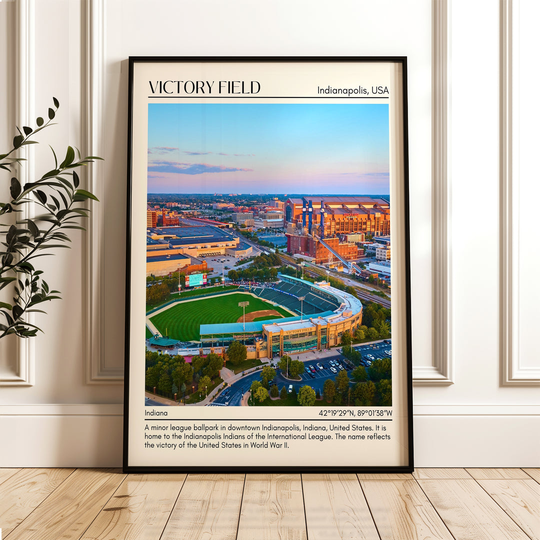 Victory Field Stadium Baseball Minimal Wall Art