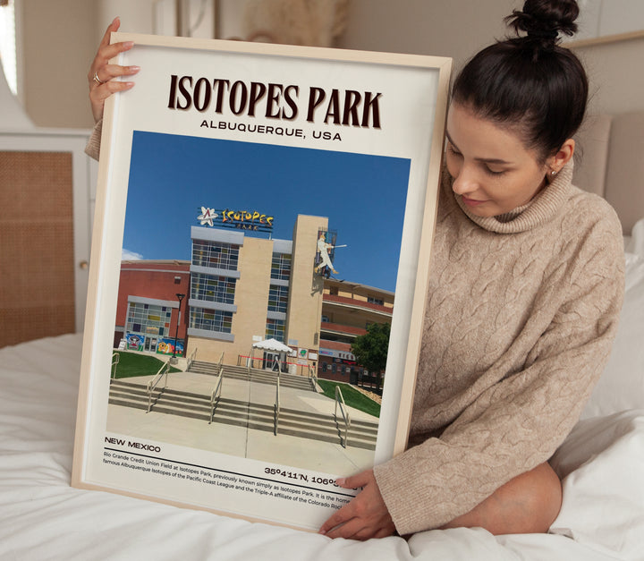 Isotopes Park Stadium Baseball Retro Wall Art