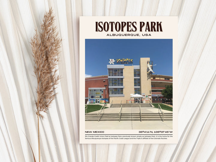 Isotopes Park Stadium Baseball Retro Wall Art